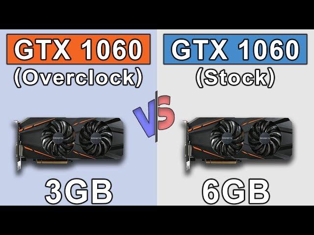 GTX 1060 (3GB) OC vs GTX 1060 (6GB) Stock | New Games Benchmarks