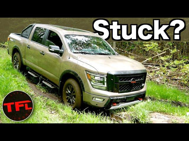 Can the 2020 Nissan Titan Pro-4X Take Thick Hydro Line Mud? We Sink the Tires and Find Out!