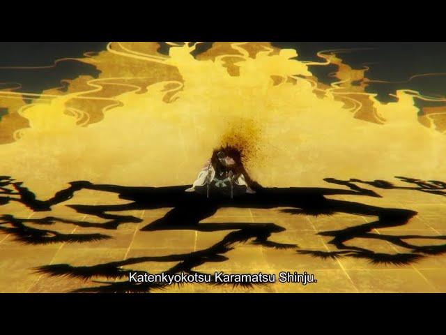 Bleach Thousand Year Blood War S3 Ep 32 | Shunsui Kyoraku uses BANKAI Katenkyokotsu Karamatsu Shinju