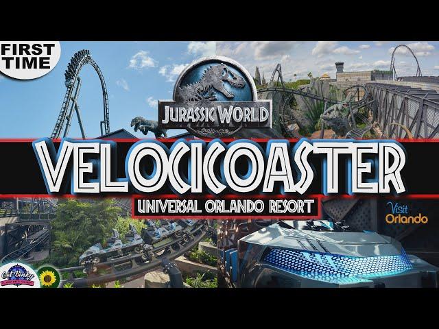 First Time Riding VelociCoaster! Universal's Jurassic World Roller Coaster | Visit Orlando Challenge