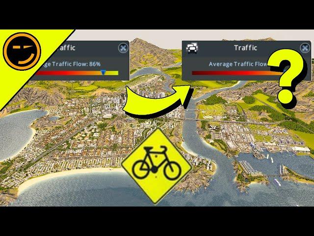 How Much Can a Cycling Network IMPACT Traffic Flow in Cities Skylines?