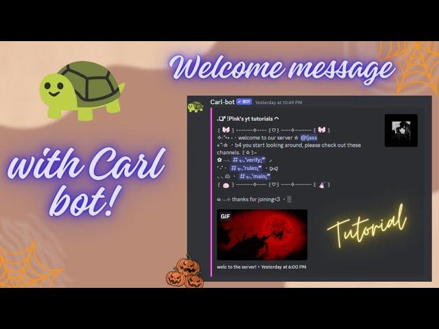 ༊*·˚ welcome message tutorial | Carl bot | Pinky