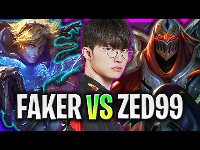 FAKER EZREAL vs BEST ZED KOREA! (ZED99) - T1 Faker Plays Ezreal Mid vs Zed! | Season 2024