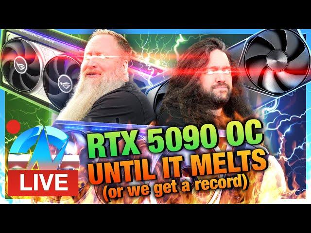 LIVE: Overclocking the RTX 5090 Until It Burns (or we get a record)