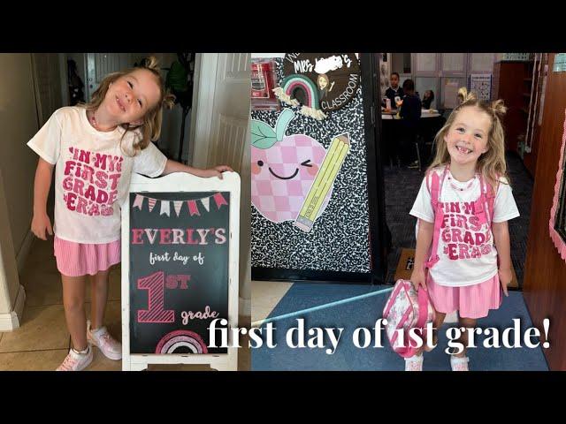 Everly's First day of School!! First Grade:,,,)