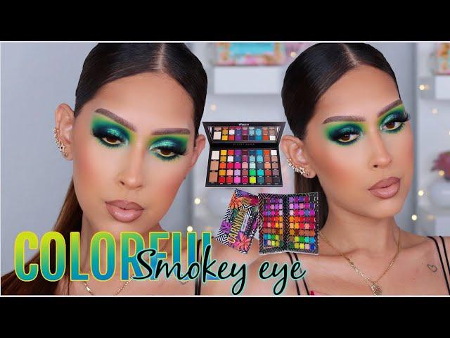 EASY COLORFUL SMOKEY EYE| USING BPERFECT COSMETICS LOVE TAHITI & CARNIVAL XL PRO PALETTES