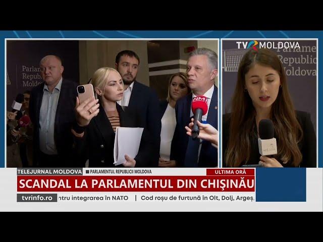 Relatare TVR MOLDOVA. Un nou scandal la ședința de azi a Parlamentului