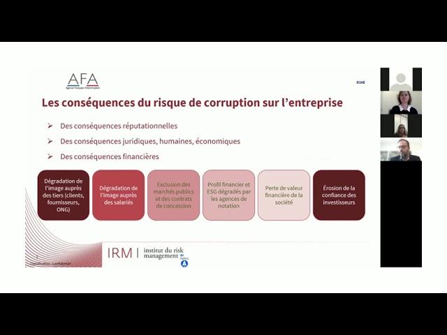 Conférence "La conformité et la lutte anti-corruption" animée par Claire ANDRIEU et Odilon AUDOUIN