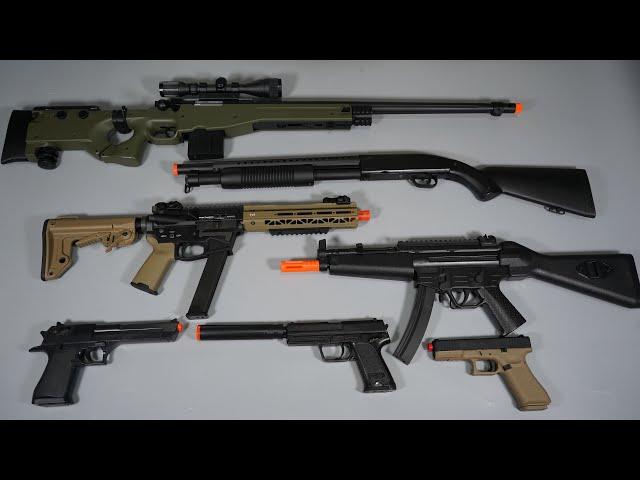 Police and SWAT style Toy Gun Airsoft Gun MP5 - M4 - AWP Sniper rifle - Glock17-Toy Guns Collection