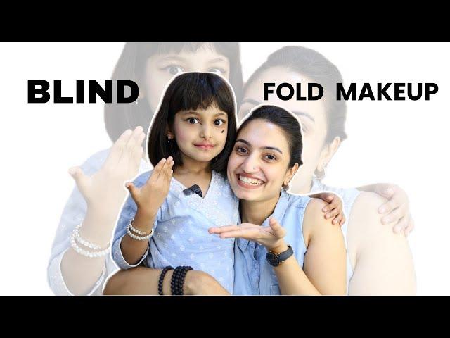 Blind Fold makeup | Makeup challenge | With Sihi | Challenge video  ​⁠@VaisshnaviStudios