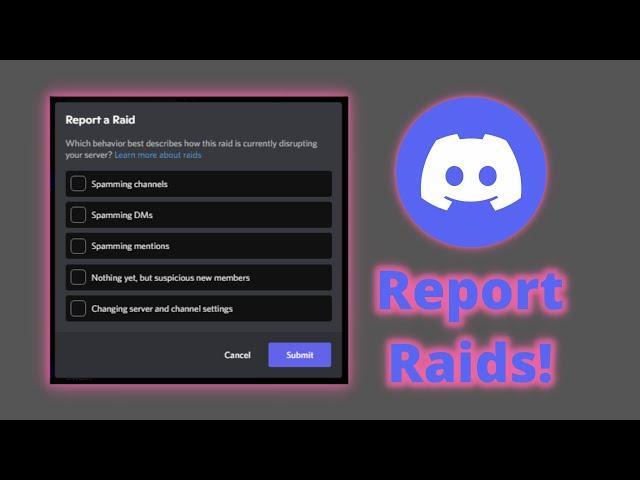 Report Raids Within Server! New Discord Experimental Feature