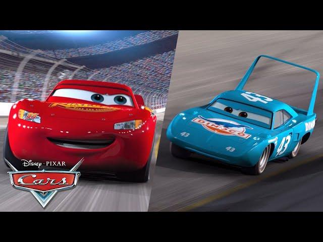 Lightning McQueen and Strip “The King” Weathers Compete for the Piston Cup! | Pixar Cars