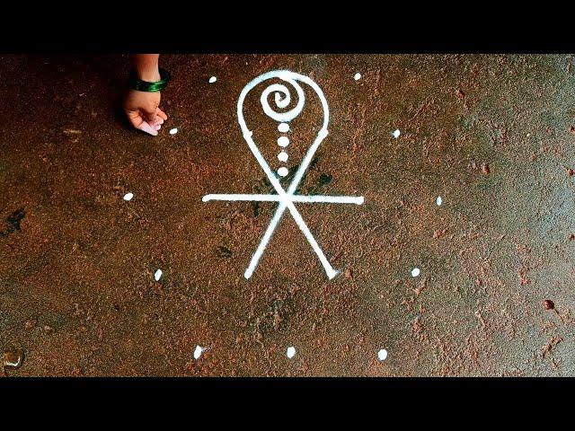 Aadivelli easy flowers rangoli|5*3 aadiperuku special kolam|Aadi 18 kolam|Super Beautiful rangoli