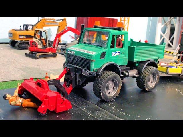 BRIDGE Construction | MEGA BRUDER Trucks | BRÜCKEN Baustelle in Jack's WORLD