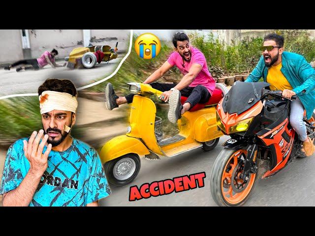 BURA ACCIDENT HOGAYA | VESPA VS HEAVY BIKE | MISHKAT KHAN