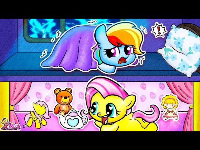 MY LITTLE PONY Funny Stories: Rainbow Dash and Fluttershy's SECRET ROOM Under The Bed