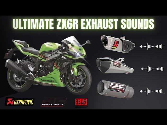 Kawasaki ZX6R Exhaust Compilation: BEST Sounding Exhausts (Akrapovic, Yoshimura, SC Project & More)