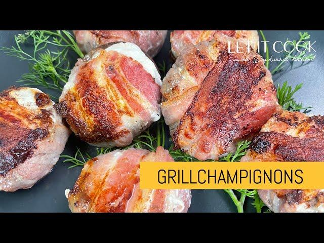 Grillchampignons mit Speck ein BBQ Traum