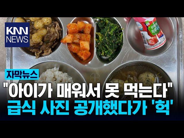 "초1 조카, '빨간 급식' 매워 못 먹어"…폭로했다가 / KNN