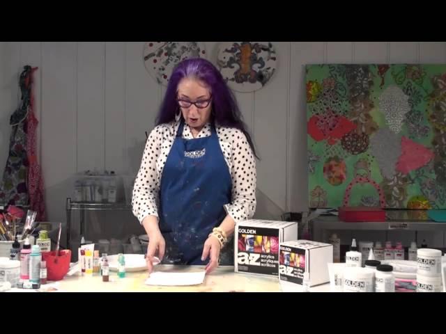 GOLDEN Crackle Paste Sgraffito Painting Project