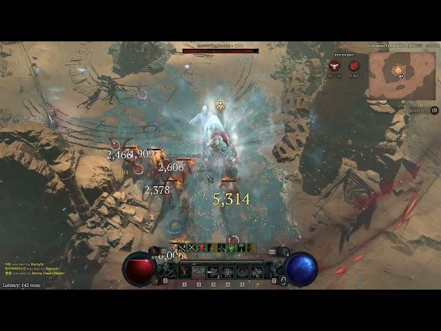 [Diablo 4] Omni Chain Lightning Sorc PvP random Rogue / Barb