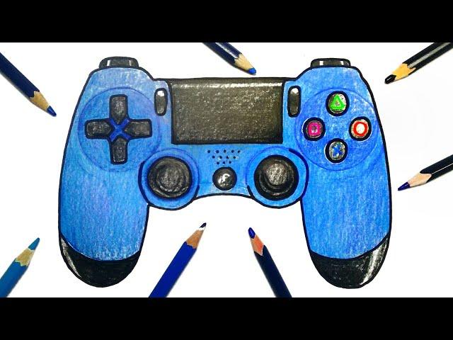 HOW TO DRAW PLAYSTATION CONTROLLER | HOW TO DRAW A PS4 CONTROLLER