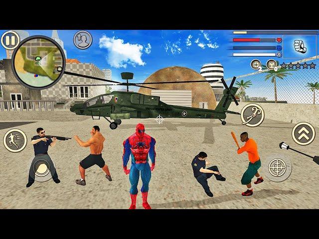 Spider Rope Hero Vice Town #4 Fun at Military Base - Android Gameplay