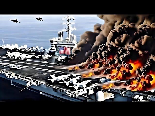 Today, Iran and Houthis attacked the largest US aircraft carrier in the Red Sea!