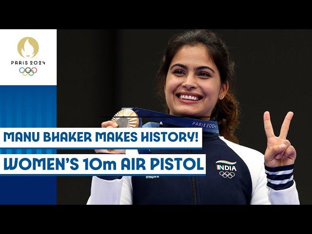 Manu Bhaker wins India's first medal  | Women’s 10m Air Pistol Shooting | Paris 2024 Highlights