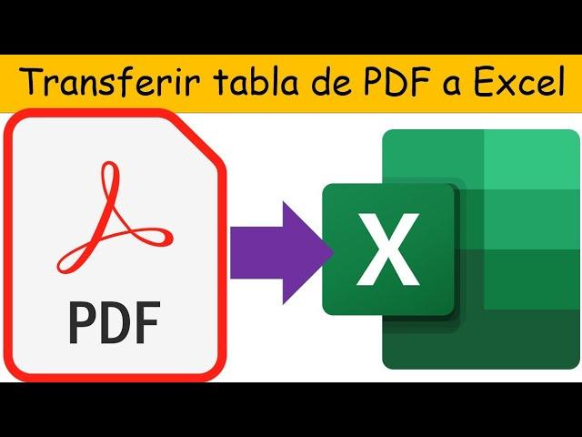 Pasar tabla de PDF a Excel fácil sin programas