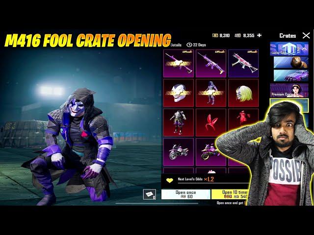  OMG !! THE FOOL JOKER SET & FOOL M416 IS BACK !! M416 FOOL & FOL SET CRATE OPENING IN BGMI