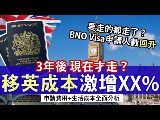 BNO Visa推出三年 移英申請成本及生活費全面比較│各項費用激增 租屋成本大增50% 一家四口500萬移英未必夠？│簽證放寛 有助成年家屬和未婚伴侶申請