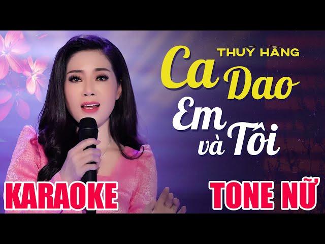  [KARAOKE] Ca Dao Em Và Tôi Tone Nữ  Thuý Hằng  Karaoke Bolero Trữ Tình Dễ Hát Nhất