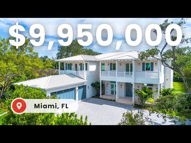 Inside a $9,950,000 Coastal Contemporary Miami Mansion w/ EXQUISITE FINISHES, GUEST HOUSE & 1/2 ACRE