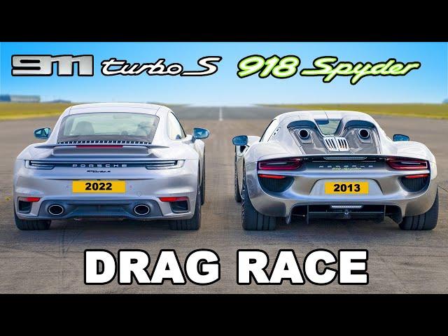 Porsche 918 Spyder v 911 Turbo S: DRAG RACE