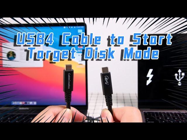 How to use Target Disk Mode with USB4 Cable on MacBook Pro