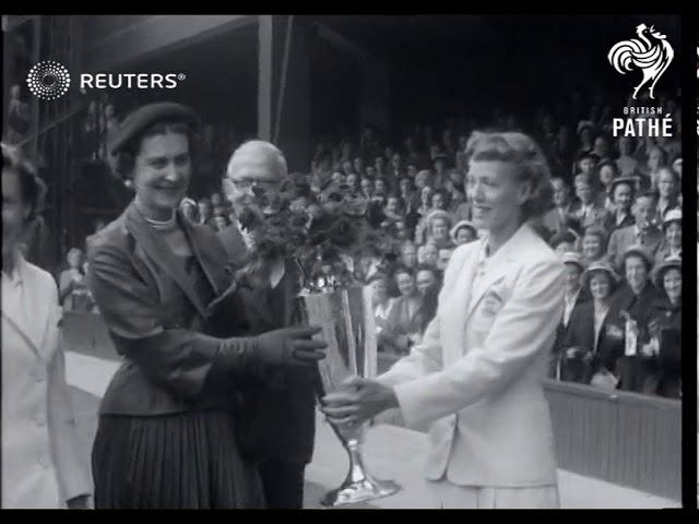 Duchess of Kent presents Wightman Cup (1952)