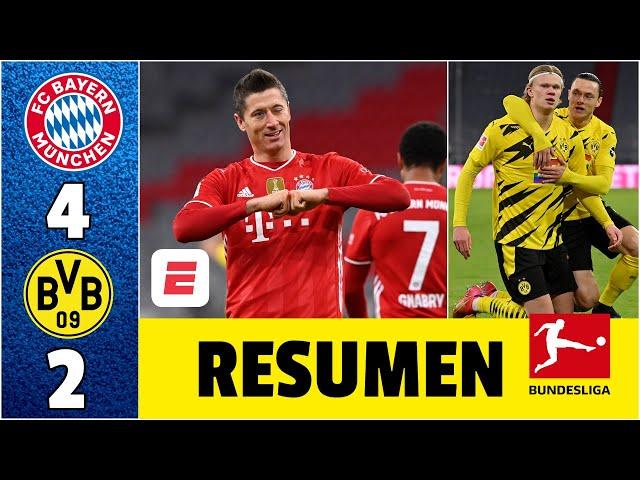 Bayern Munich 4-2 Borussia Dortmund. Triplete de Robert Lewandowski y Bayern es líder | Bundesliga