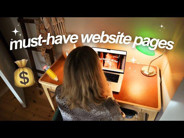 5 website pages you NEED if you want to make money online 