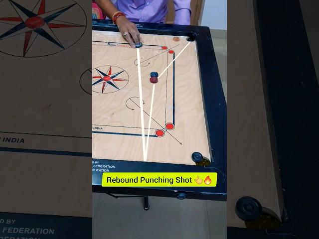 Carrom Rebound Punching Shot  #shorts #carromtrickshots #carromking #akscarrom