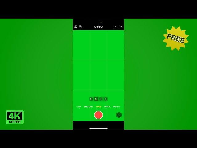 iPhone 14/15 Camera Recording  Green Screen | Alpha Channel | 4K  Vertical [Free Download]