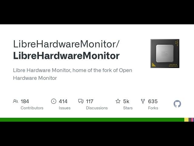 GitHub - LibreHardwareMonitor/LibreHardwareMonitor: Libre Hardware Monitor, home of the fork of O...