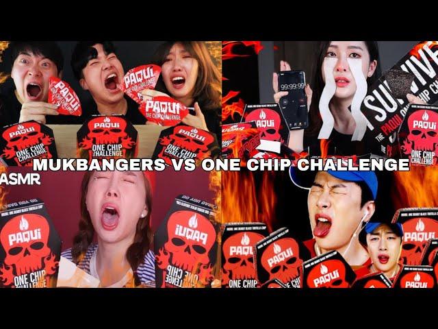 Mukbangers trying PAQUI ONE CHIP CHALLENGE!