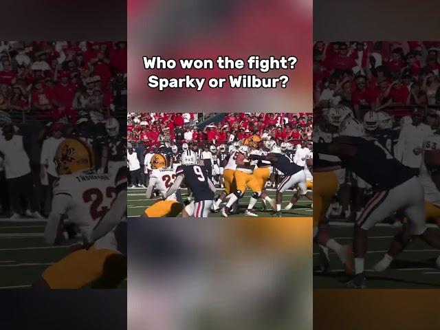 ASU vs Arizona mascot fight(Nick_Borgia/X)(#viral #cfb #collegefootball #collegegameday #shorts)