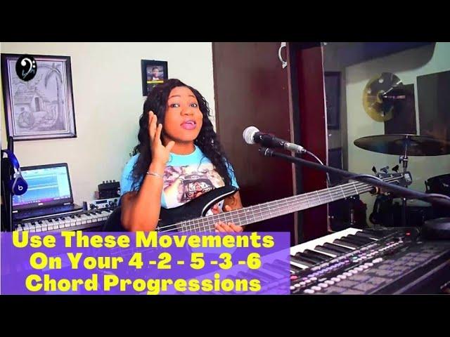 Use These Movements On Your 4 - 2 - 5 - 3 - 6 Chord Progressions | Bass Tutorial