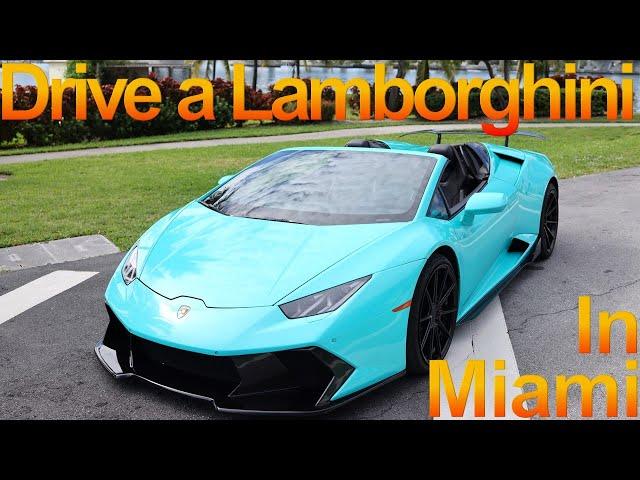 Drive a Lamborghini Huracan Spyder through Miami, FL Streets - Blast Supercar Driving Experience