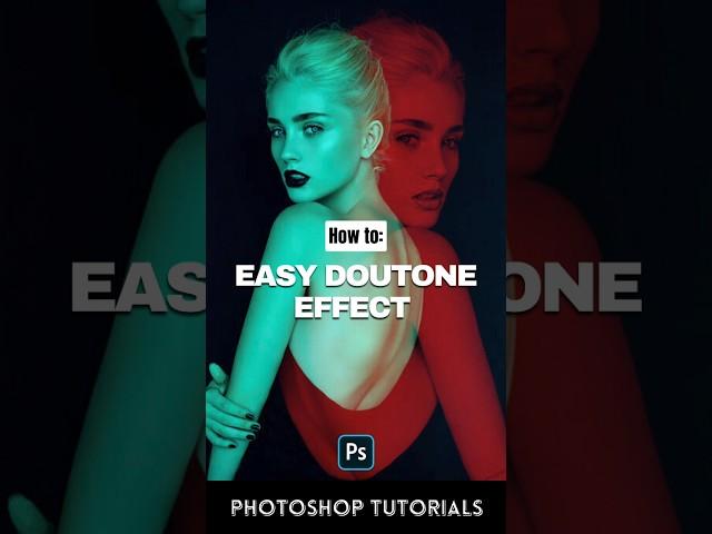 Easy Doutone Effect |PHOTOSHOP TUTORIALS #shorts #tutorial #photoshop #duotone #graphictips #viral