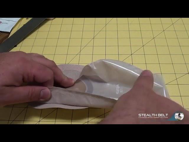 How to measure a one piece Hollister ostomy bag for a Stealth Belt