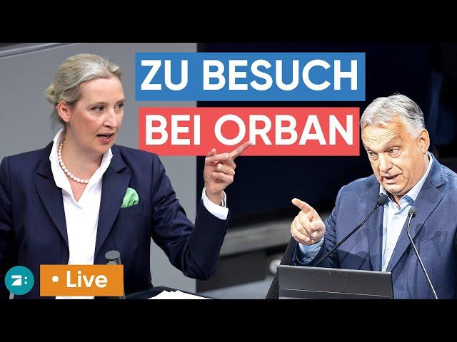 LIVE: Gemeinsamer Auftritt - Alice Weidel zu Gast bei Orbán