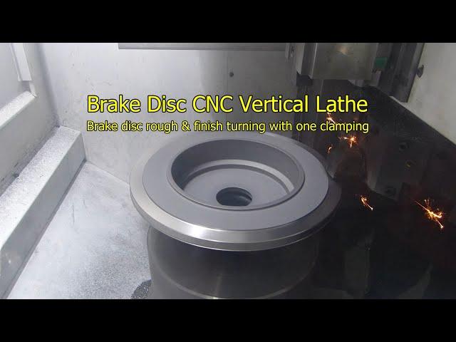 High-Precision Brake Disc Vertical Lathe in Action